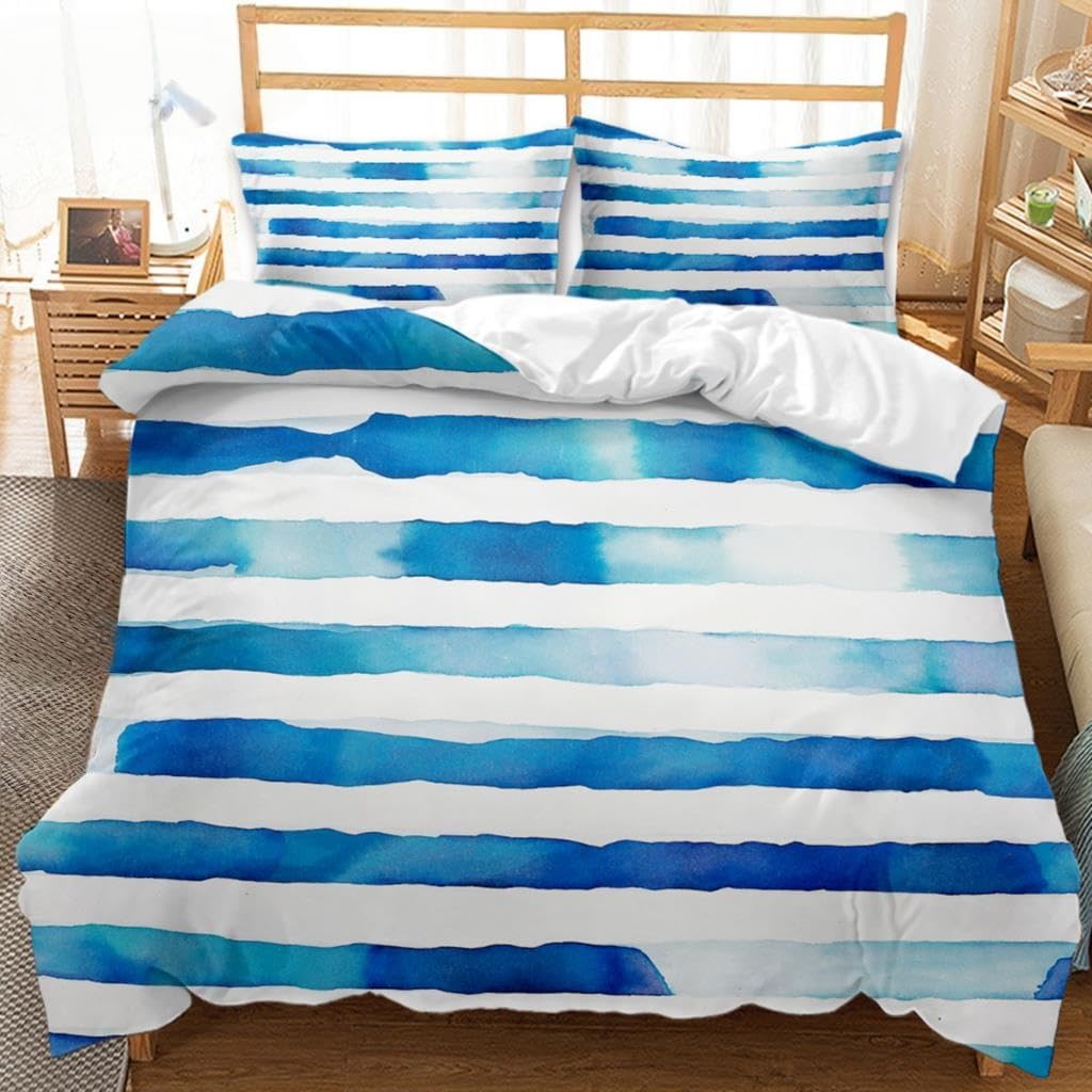 Housse de couette en microfibre douce et zippée pour lit moderne