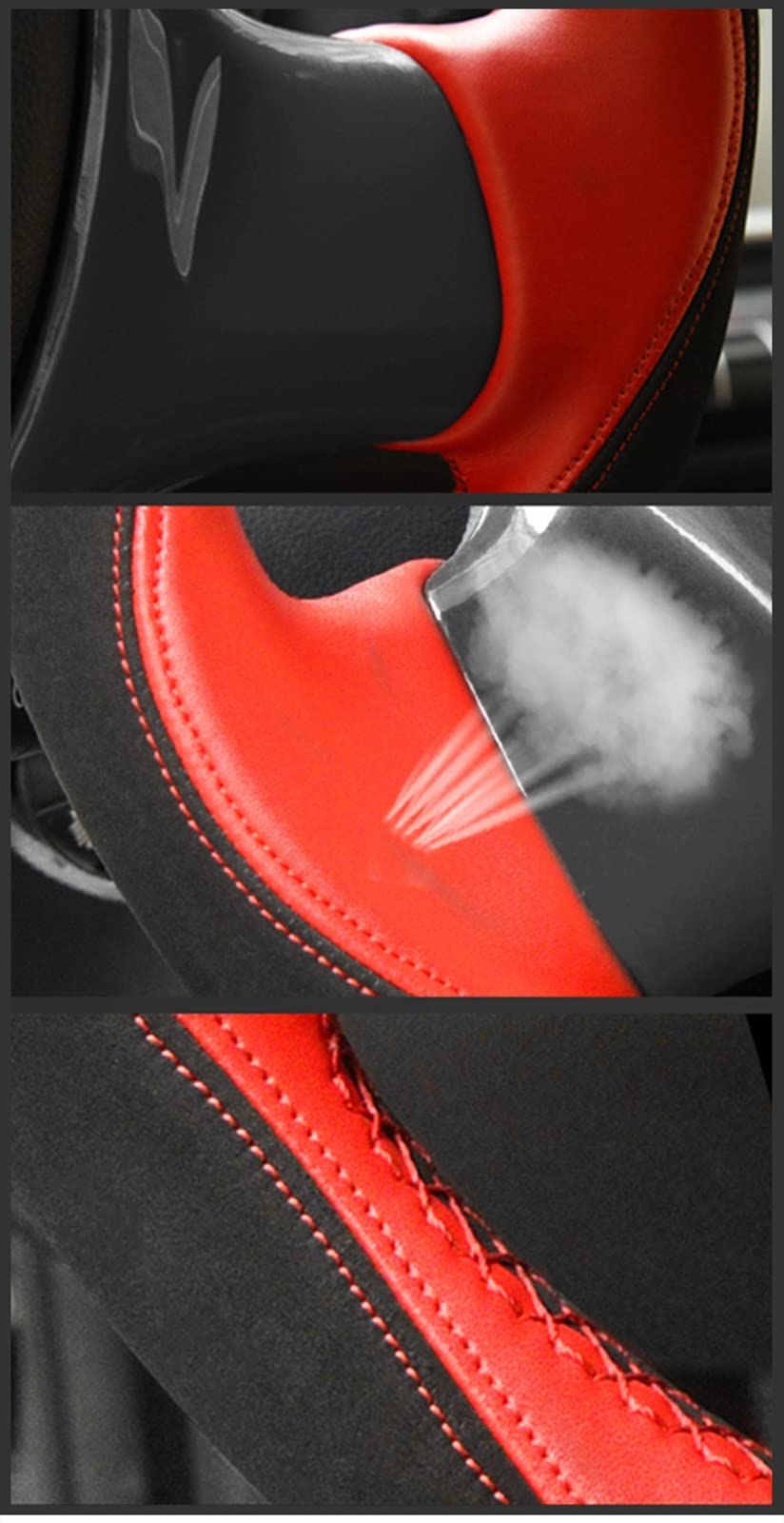 Funda para Volante De Cuero Cosida A Mano para Benz para Smart 451 Fortwo 2009-2012 2013 2014 Modificación Interior Elfo