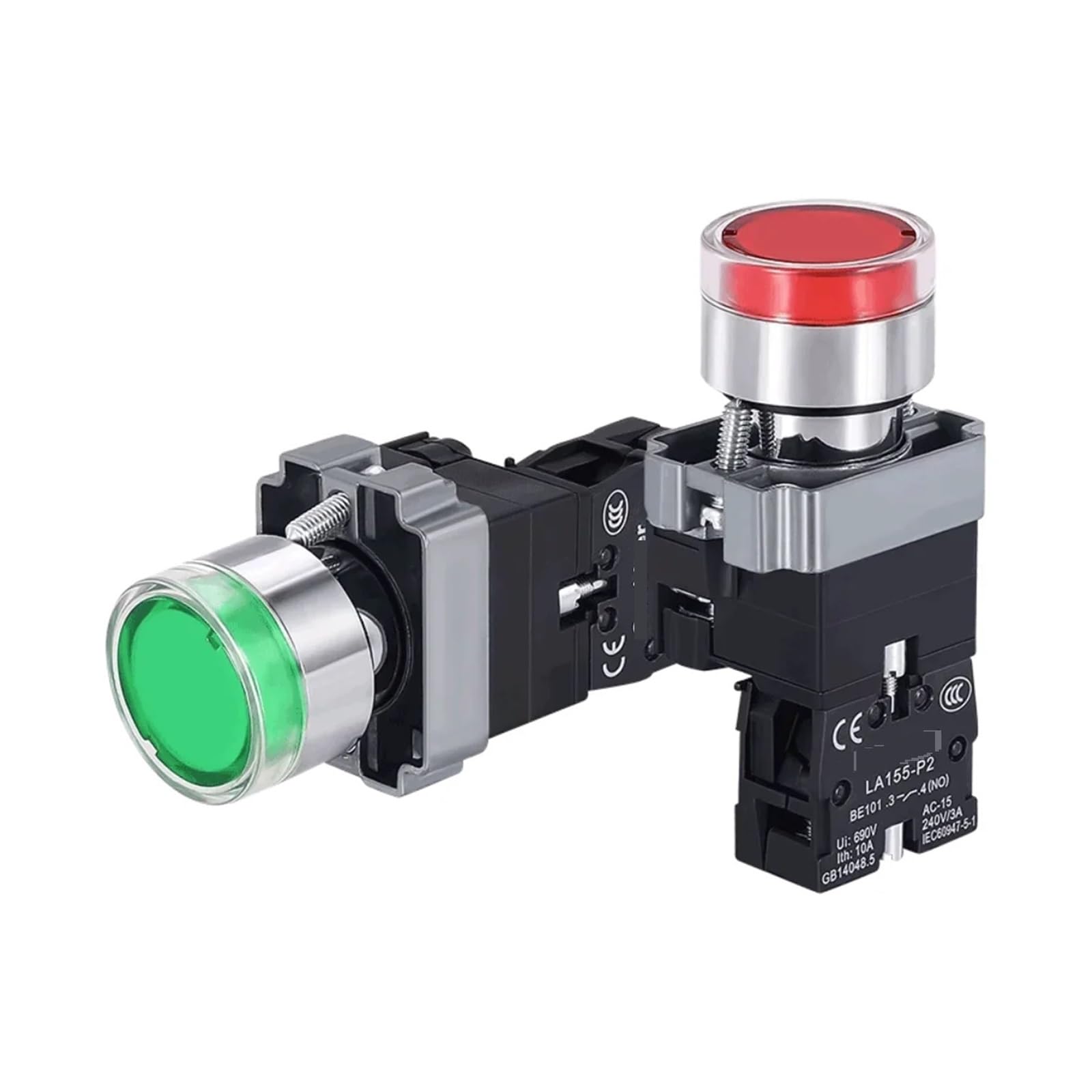 Interrupteur à impulsion LED 220V blanc contre erreurs de commande - 2