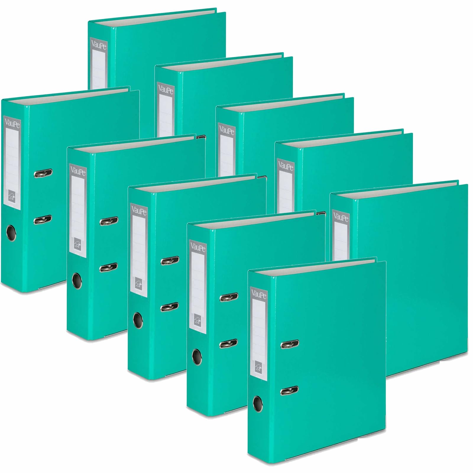 OFFICE CENTRE 10x Turquoise A4 Large 75mm Lever Arch File Folder Metal Edge Strengthened Stationery Document Archive Paper Storage Office School Home Easy Filing System 15 Colour Coding Wide Spine โ image 1