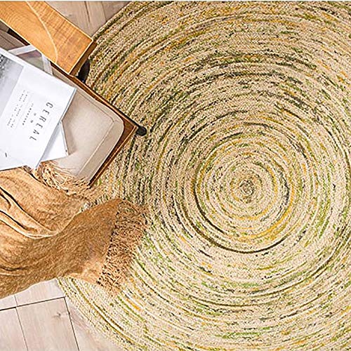 Tapis chaud fait main anti-froid en jute pour réchauffer le sol du salon