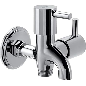 Cera Garnet Quarter Turn Fittings 2-Way Bib Cock (Chrome Finish)
