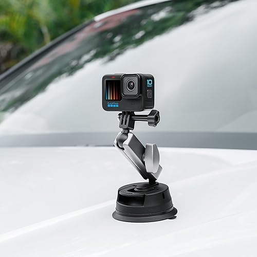 Miniatura 3 de Suptig Soporte de ventosa, soporte para cámara de coche para teléfono, Gopro, Canon, Nikon, Sony, cámara digital, tablero universal para parabrisas