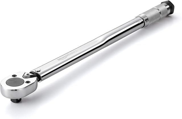Amazon Basics 1/2-Inch Drive Click Heavy-Duty Torque Wrench -33.9-338.9 Nm