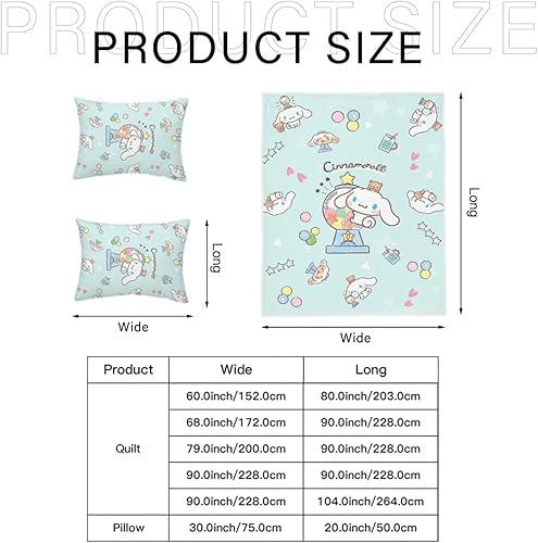 Miniatura 7 de Tobmtaows Juego de ropa de cama de 3 piezas de caricatura de gatito, cálido y cómodo, ropa de cama kawaii de microfibra suave para niños y niñas
