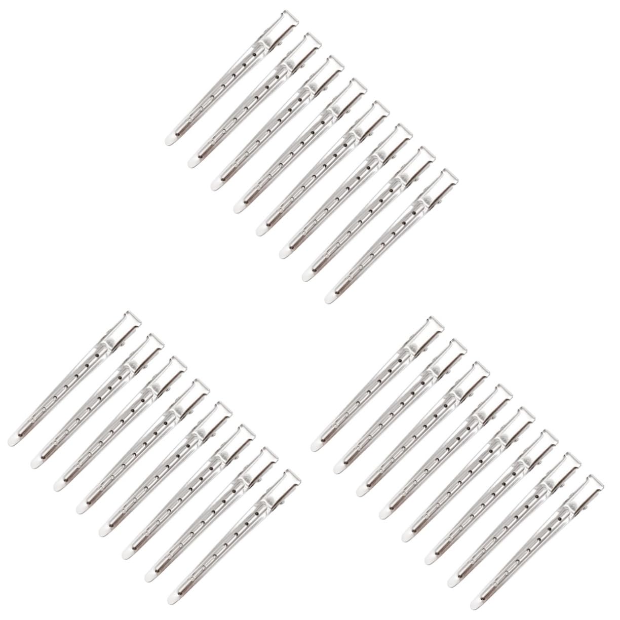 FRCOLOR 60 clips para fijación del cabello, acero inoxidable, pinzas de cocodrilo, pinzas para el pelo, de araña con estrás, de peluquería, de metal, clip de seguridad