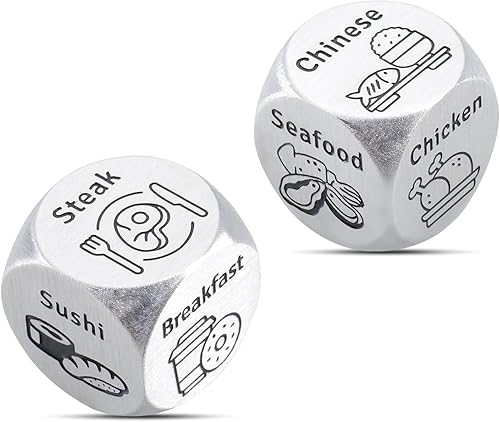 Dados de decisión de comida para él, decididores, citas, regalos para novio, novia, marido, esposa, pareja, uno, 11 años, aniversario, regalos de