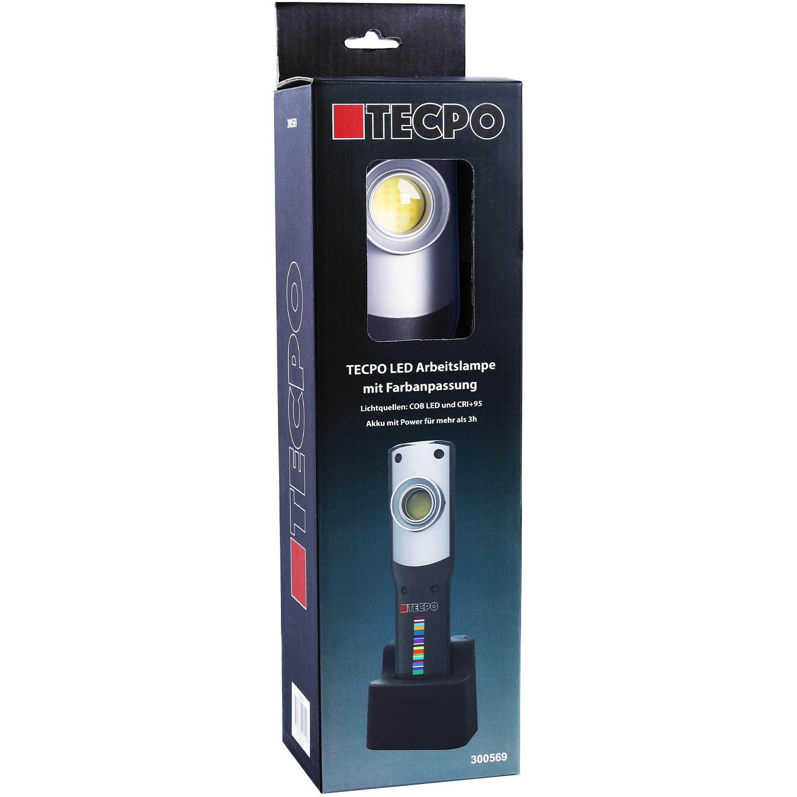 TECPO LED Werkstattlampe COB Magnetisch Dimmbar mit Farbanpassung Inspektionsleuchte Arbeitsleuchte Werkstattlampe Taschenlampe Handinspektionsleuchte geeignet für alle Lackier-und Polierarbeiten