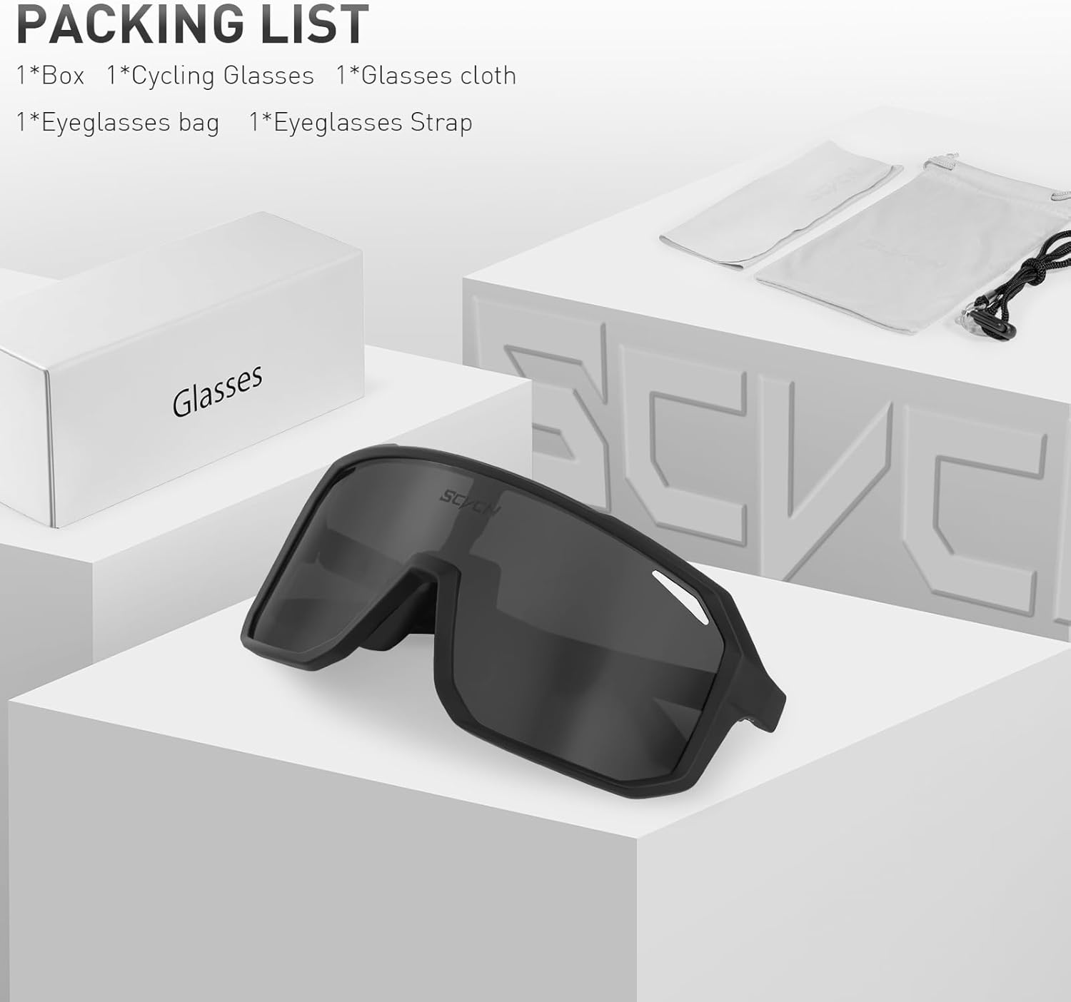 SCVCN Cycling Glasses Sport Sunglasses MTB BMX Men Women Running Driving Fishing Golf - Image 6