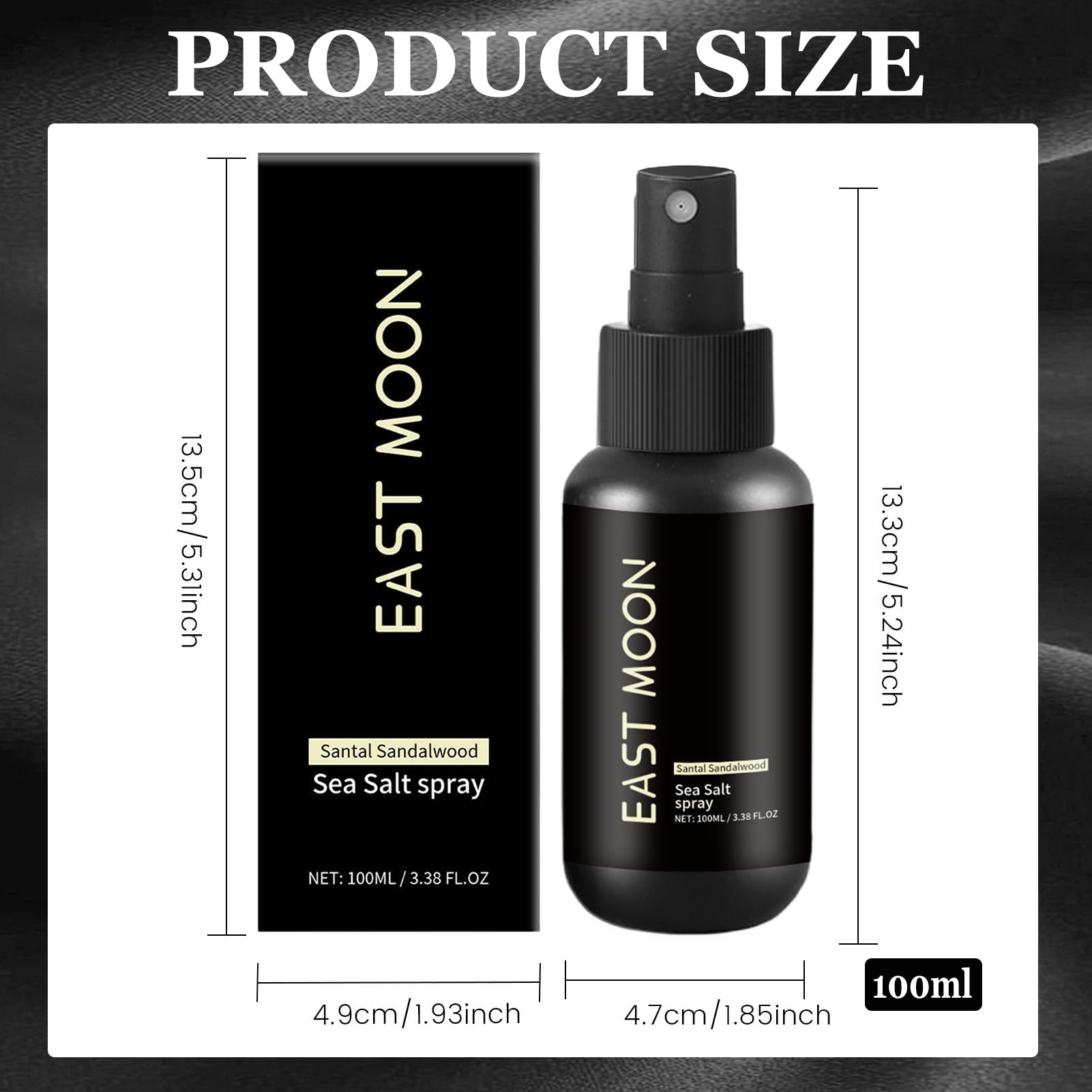Spray de sal marina, spray para el cabello con sal marina, spray texturizante para el cabello, spray para el cabello para hombres, cabello más abundante, textura estable, unisex (100 ml)