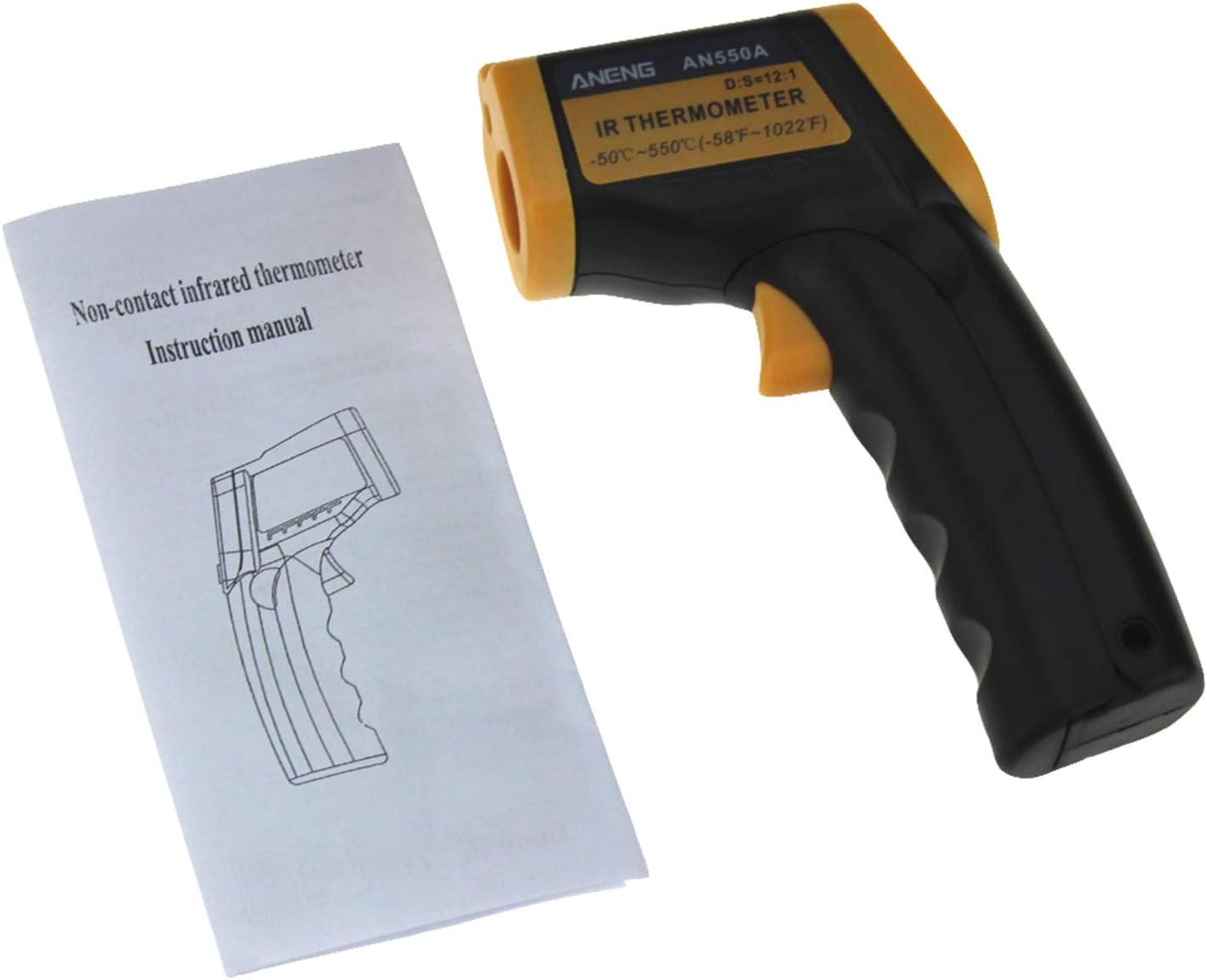 ANENG Professional AN550A Infrared Thermometer LCD Digital Display Laser Temperature Meter Non-Contact Thermometer
