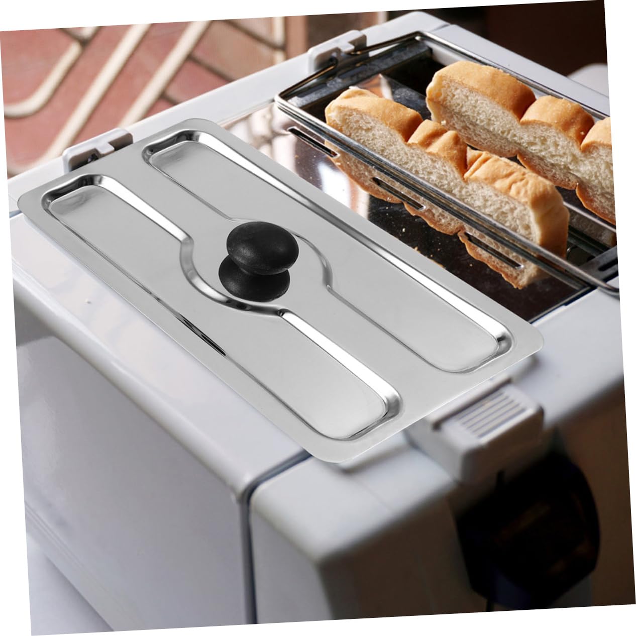 MAGICLULU 2 Piezas Cubierta Para Máquina De Hacer Pan Tapa De Tostadora Metálica Tapa Superior De Tostadora Para Electrodomésticos Hogar Para Panificadora De Cocina