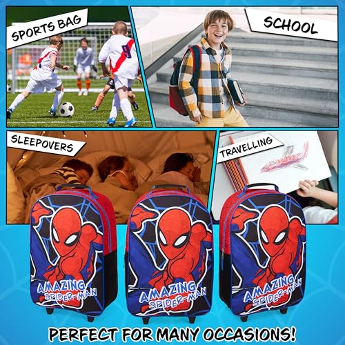 Miniatura 5 de Marvel Maleta Niños Con Ruedas - Maleta Infantil Equipaje De Mano Trolley - Maleta De Viaje Cabina Spiderman Los Vengadores Medidas 47x30x17 Cm -Maleta Coche Niños Spiderman