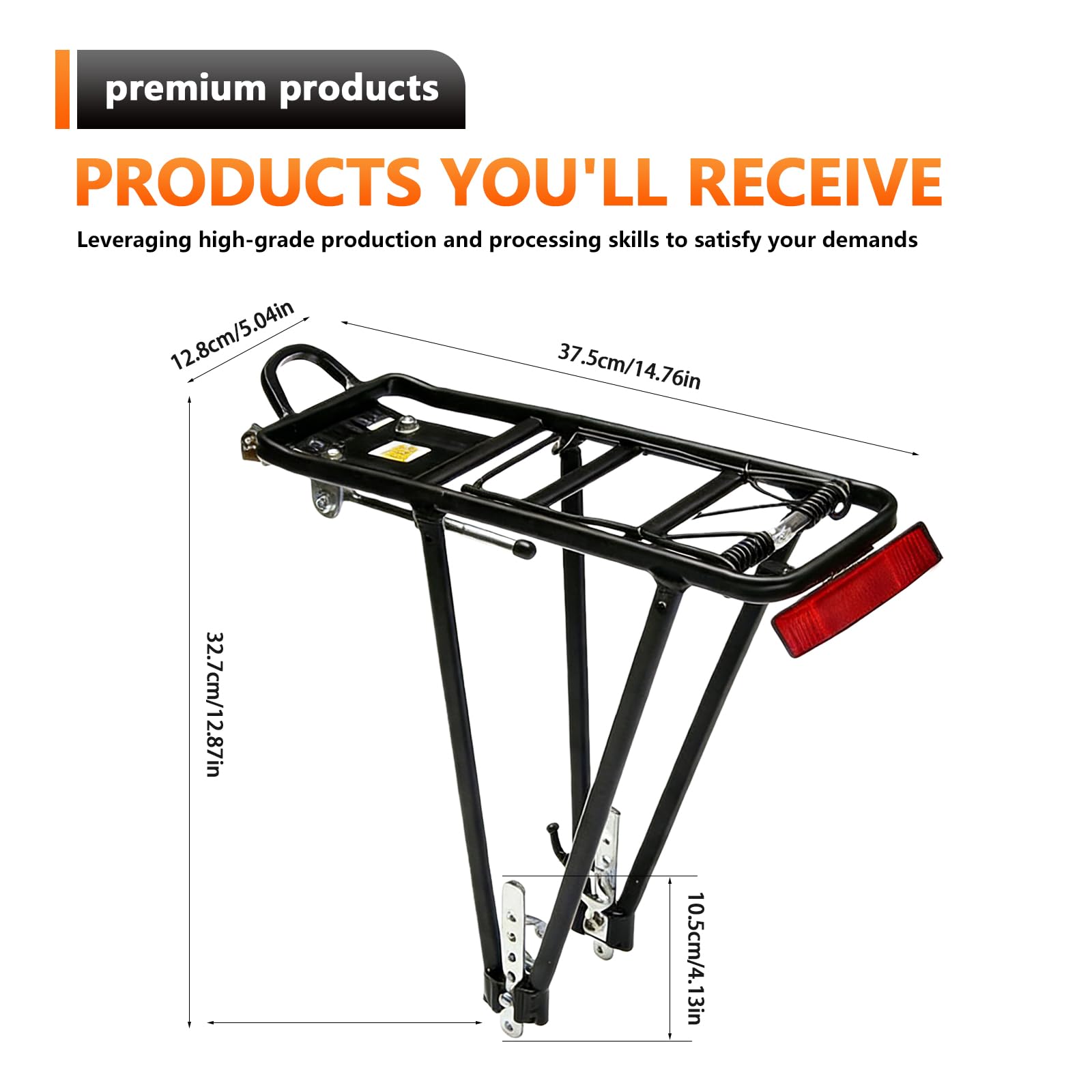 Universal Fahrradgepäckträger Verstellbar für 26-29 Zoll, Fahrrad Gepäckträger Hinten, Aluminiumlegierung Mountainbike Gepäckträger, Touring Gepäckträger Bis Maximal 75 kg, für MTB, Rennrad