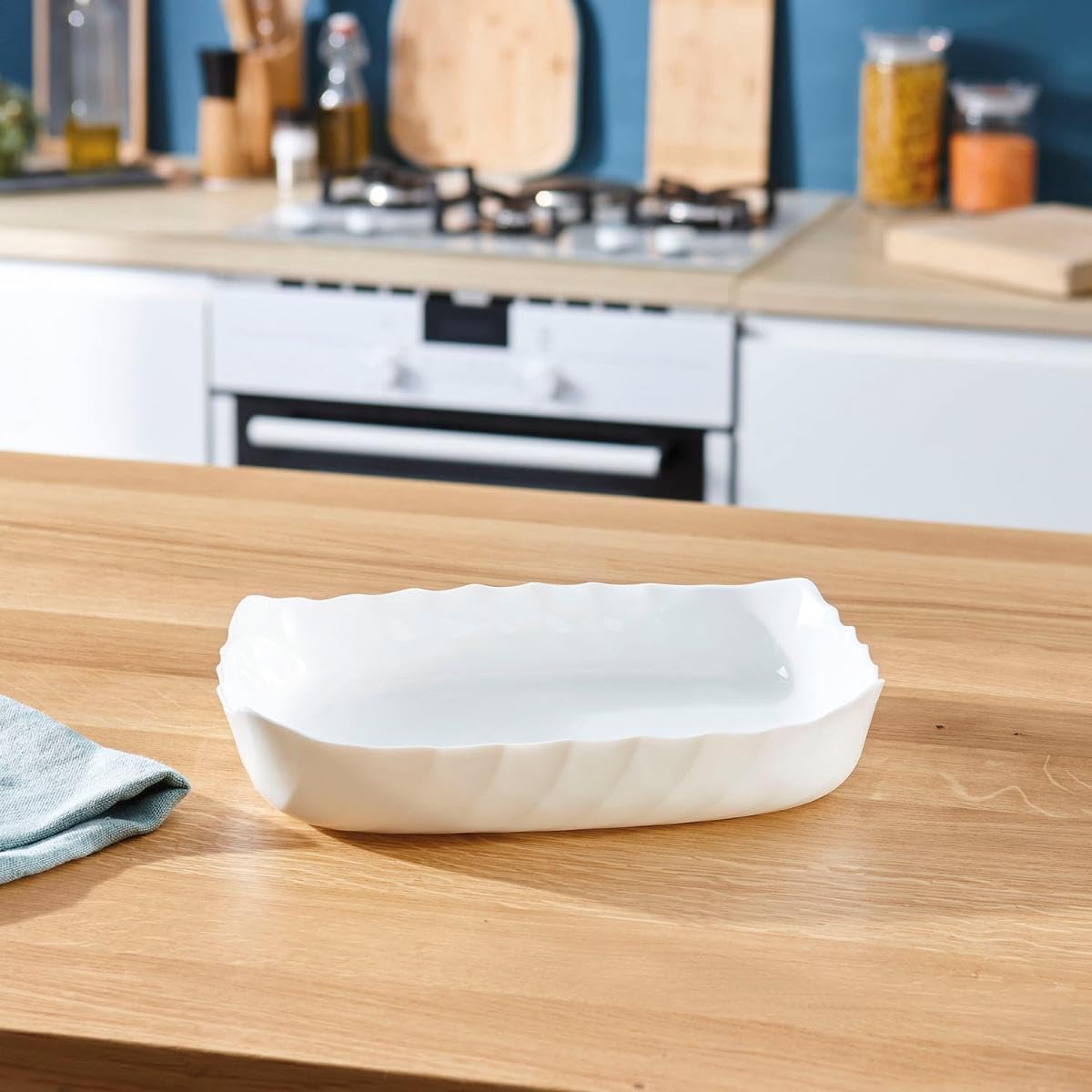 Travessa Retangular De Vidro Smart Cuisine 29x23cm Luminarc Branca