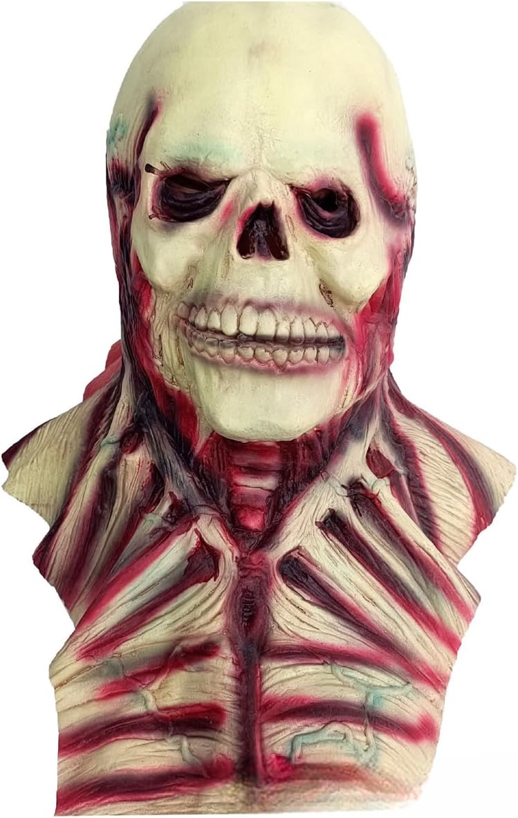 Halloween Realistic Latex Zombie Vampire Full Head Mask - Terrifying Haunted House and Escape Room Prop
