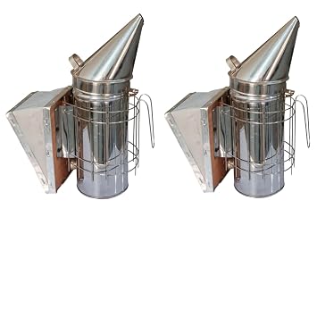 ANP BEE Honey Bee Smoker for Beekeeping I Made with Stainless Steel I Essential Tool for Beekeepers I Helps in Calming The Bees I Helps Protect The Beekeeper from Stings (PO1)