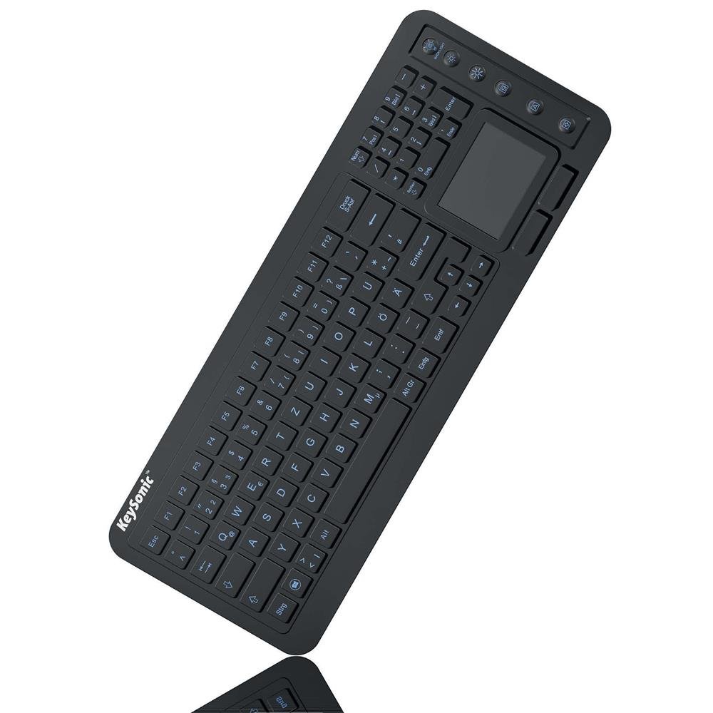 KeySonic KSK-6231 INEL (CH) klawiatura przemysłowa, przewodowa USB z panelem dotykowym, wodoszczelna, pyłoszczelna (IP68), silikon, czarna