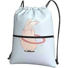Rabbit sports Prints Drawstring Backpack - Lightweight, Waterproof Sport Throw Cover for Gym, Travel & Everyday Essentials