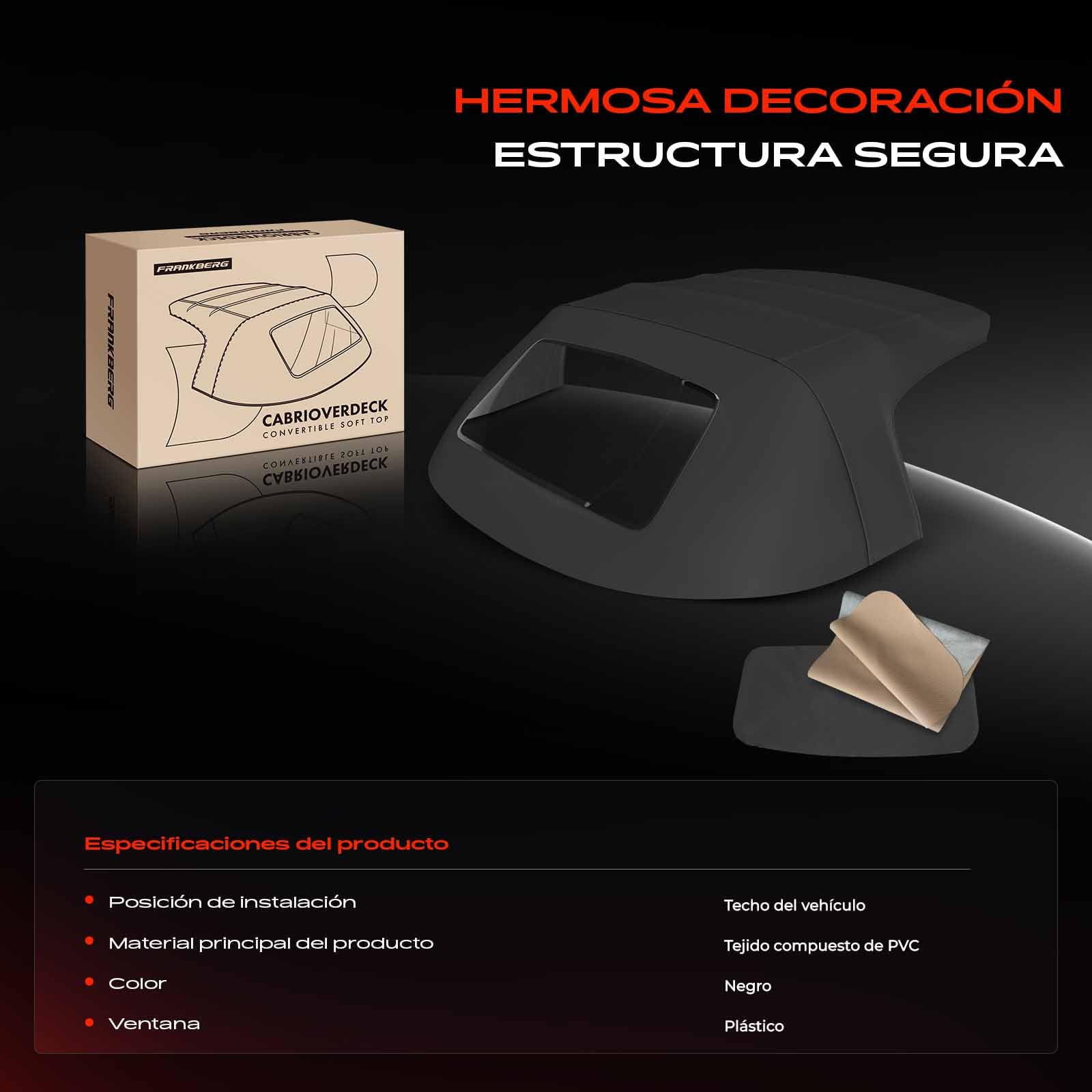 Frankberg Capota convertible Softtop Compatible con MX-5 II NB MX-5 I NA cabrio Replace# MA13545,1018MIA003
