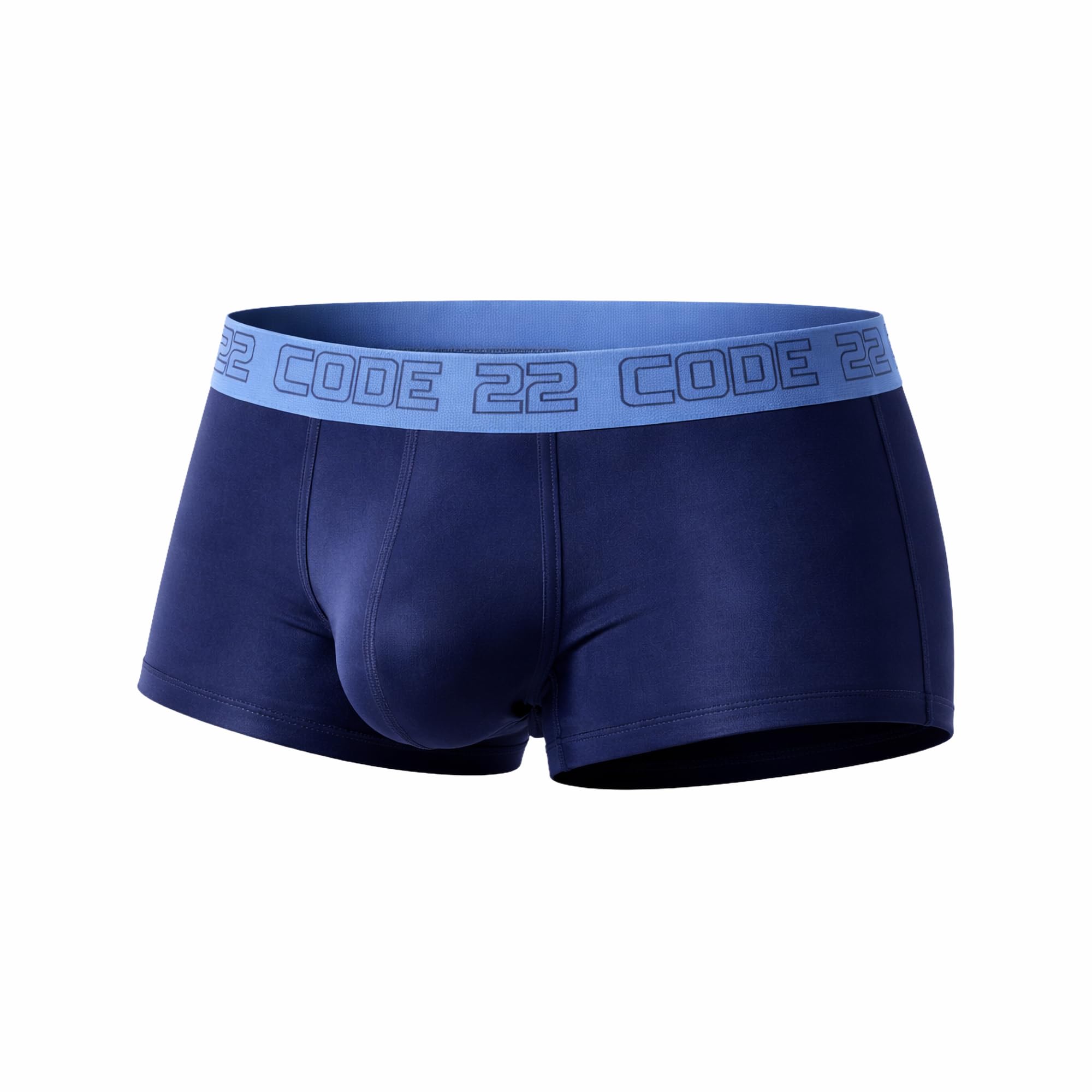 Bóxers ajustados hombre con soporte ergonómico CODE 22 Bouquet Trunk Navy antirozaduras 7