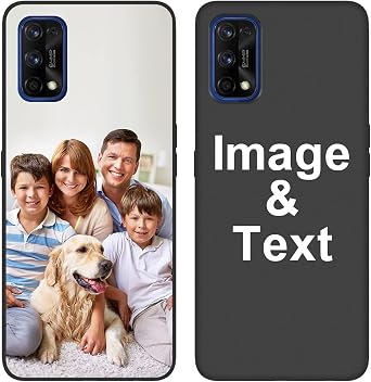 Custom Phone Case for Oppo Realme 7 Pro,Multi-Picture Collages Personalized Photo Text Cases Anti-Scratch Drop Proof Protective Cover Black Soft Customized Gift Xmas A