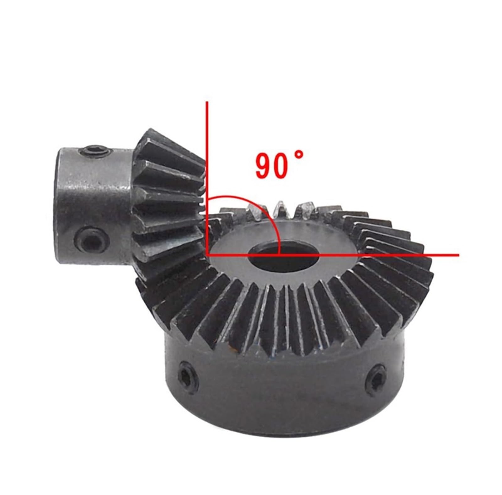 Bevel Gear Pinion Hardware Mechanical 1pcs Single 1 Mod Bevel Gear 1:2 40 Teeth Bore 6/8/10/12/14/15mm Steel 1M Mechanical Transmission Parts Gear(12mm)