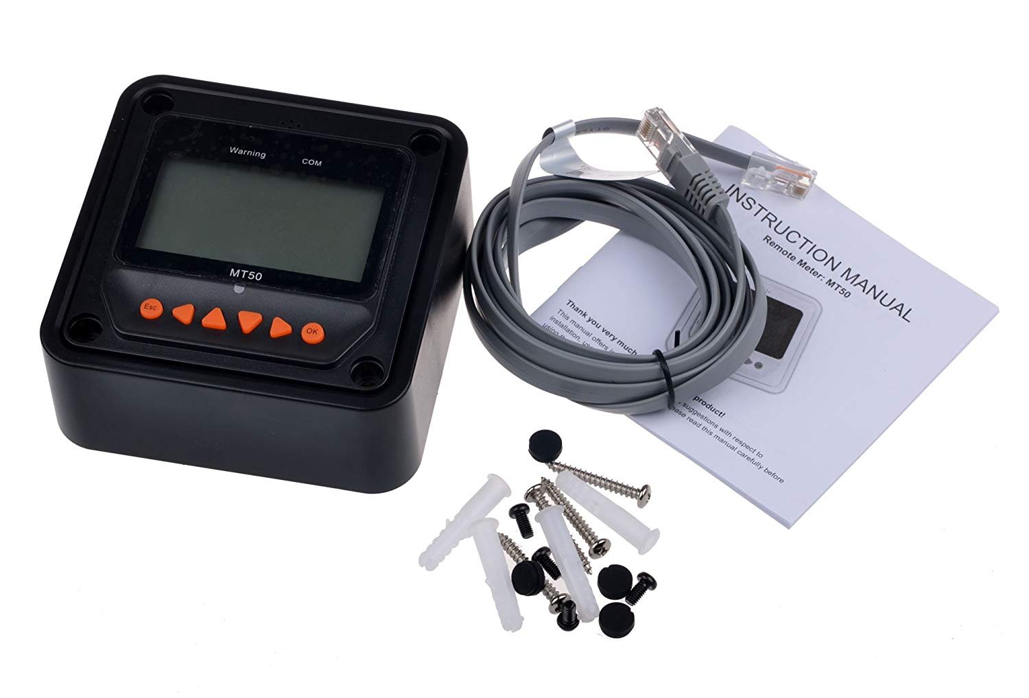 Amazon Com Epever Mt50 Remote Meter Lcd Display Compatible Tracer An Bn Triton N Series 10 100a Mppt Charge Controller Patio Lawn Garden