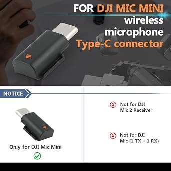 for DJI MIC Mini Adapter Type-C Phone Wireless Microphone Receiver for Mic Mini Type-C Adapter Phone Tablet USB Mic Accessories