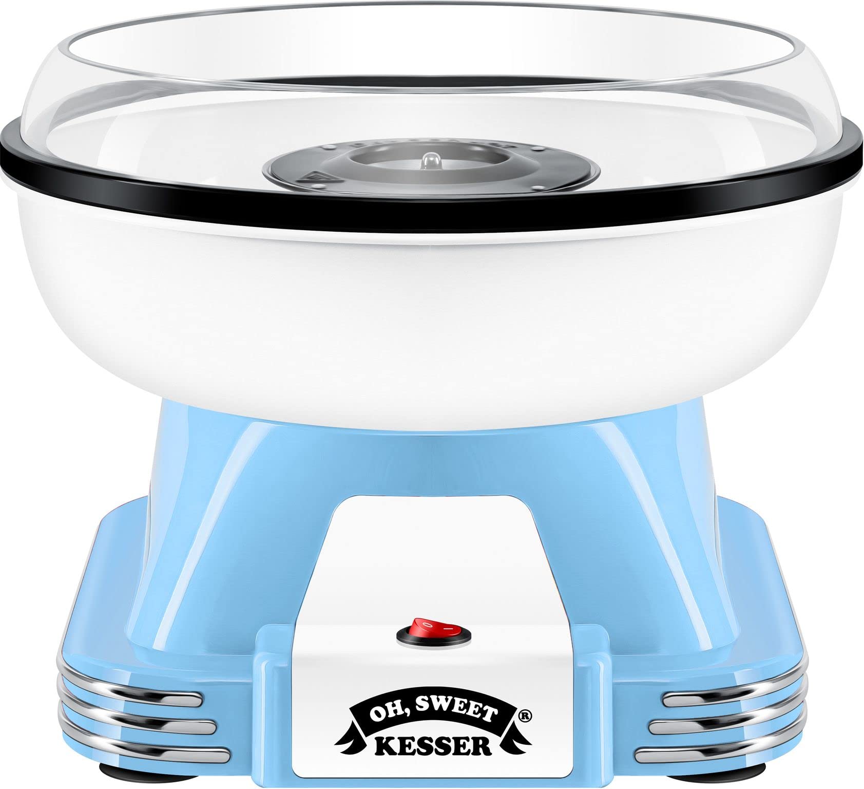 KESSER® Zuckerwattemaschine 500 W 22 cm Retro Cotton Candy Maschine mit Zubehör Blau Weiß