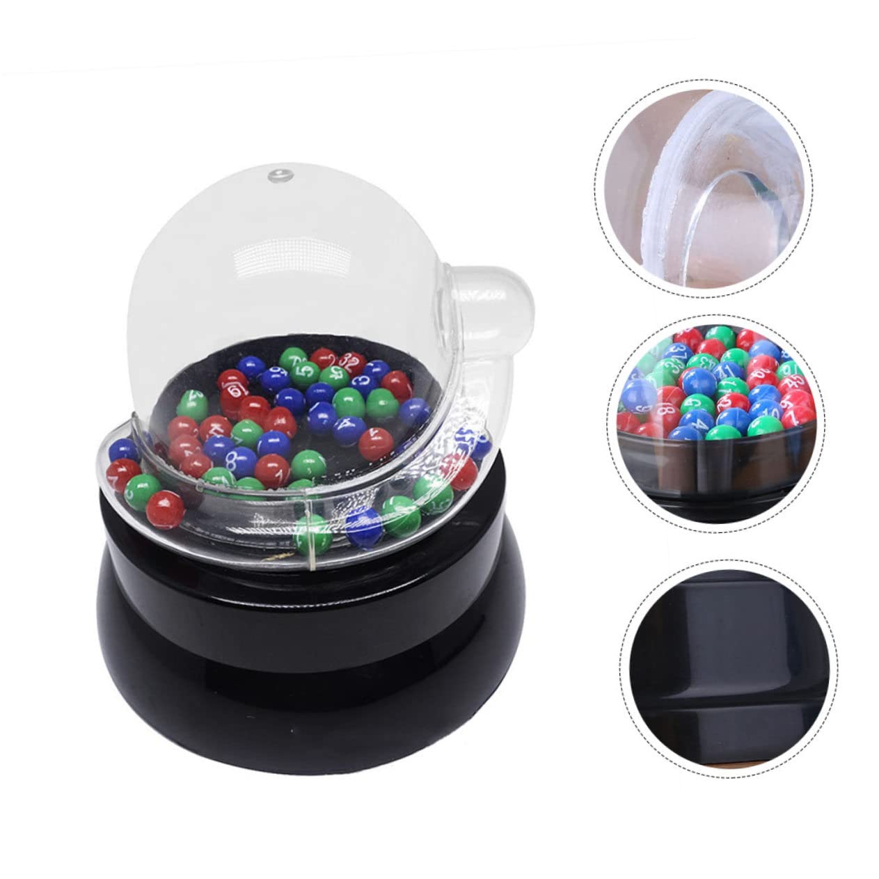 ifundom Machine à Loto Machine à Boules de Loterie pour Âges Variés Design Transparent Résultat Équitable Jeux de Société et Karaoké