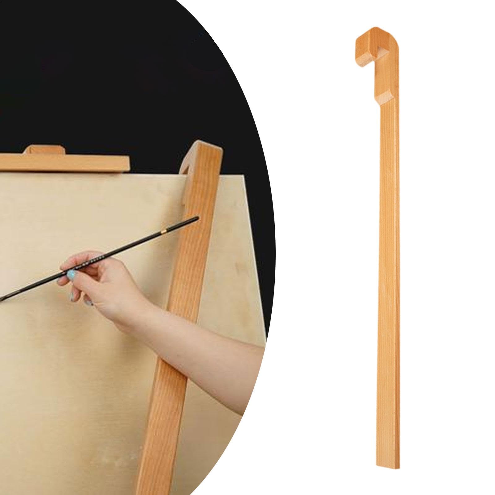 Bâton de Peintre, Appui-Main Professionnel en Hêtre, Bâton Mahl avec Crochet Accrochable pour Peinture à l'Huile Classique et Dessin, Outil pour Artistes et Étudiants des Beaux-Arts, 68 cm