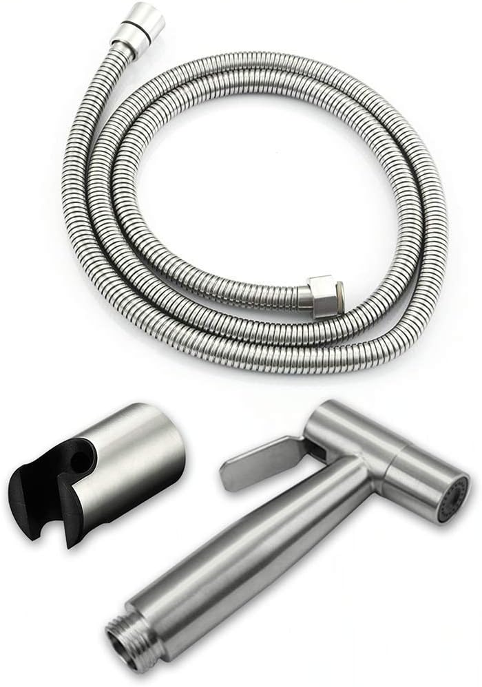 Amazon｜HFZEN シャワーヘッド ハンドヘルドシャワー ハンドヘルドビデスプレートイレの壁には、ホースセットShattafトイレクリーニング蛇口布おむつペットバスルームをマウント
