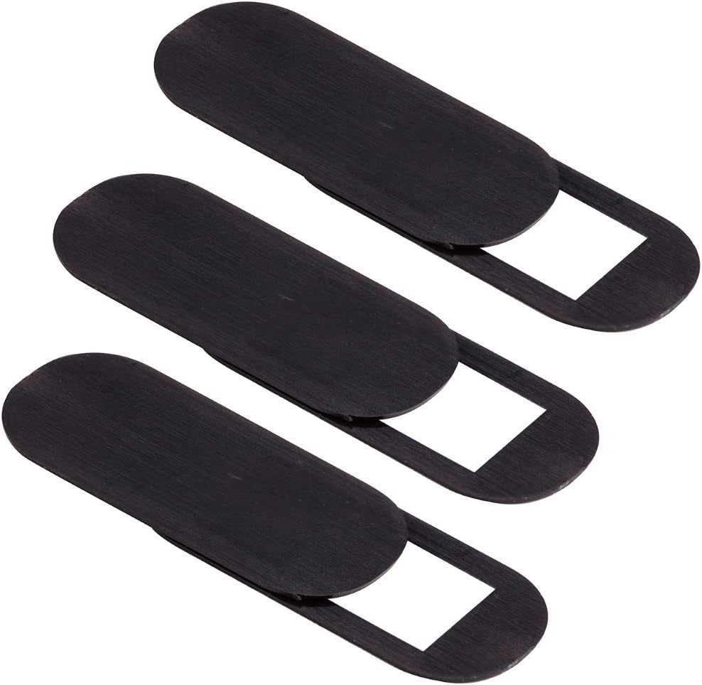 Razor Webcam Cover 3 Pack | Ultra-Thin Sliding Camera Blocker | 0.95” x 0.4” by 0.8mm Thin | Camera Blocker for Computers, Tablets, Echos, Chromebook & More | Make Security a Priority | Black