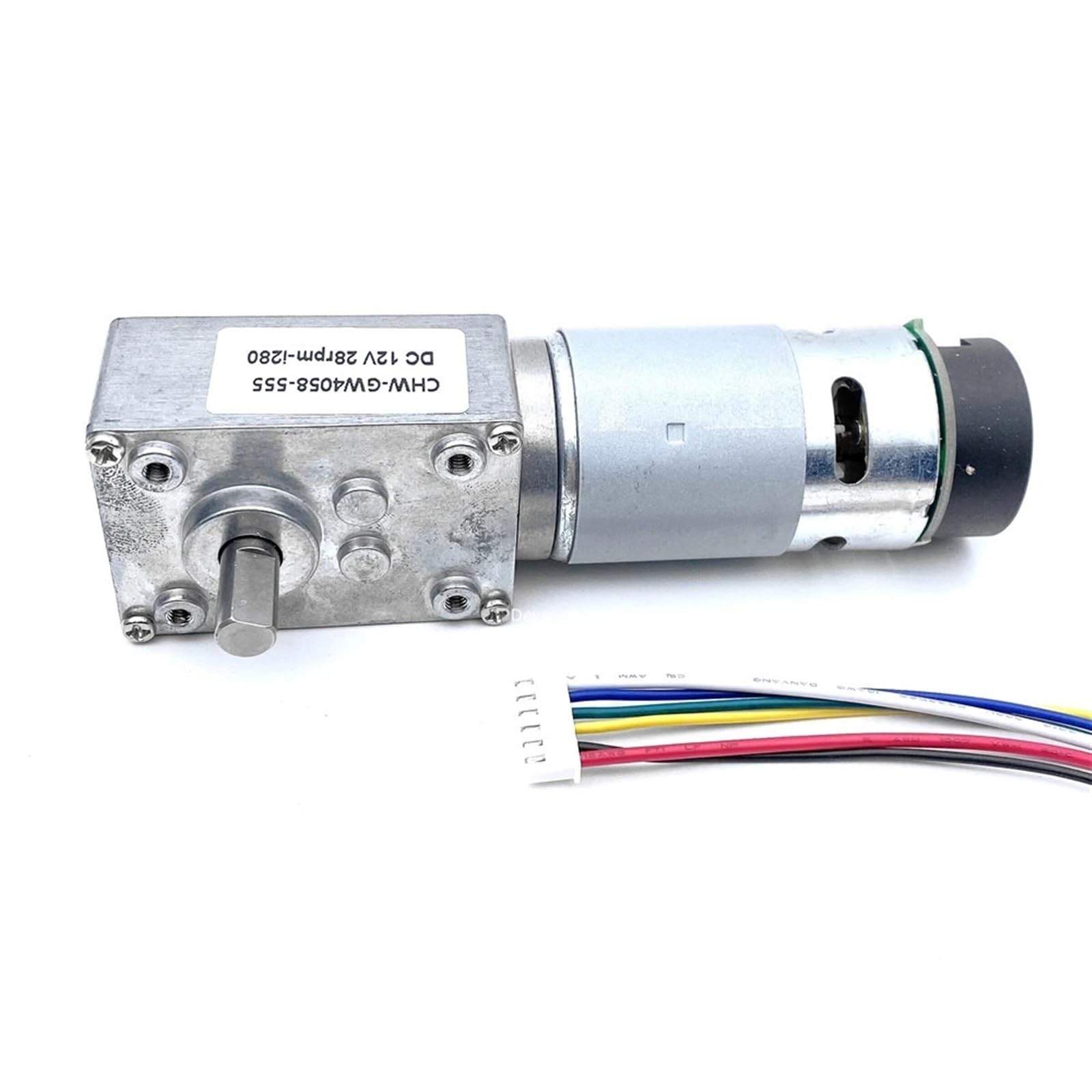 GW4058-555 Gleichstrommotor mit hohem Drehmoment, MAX 95 W, Turbinen-Schneckengetriebe, 12 V, 24, Encoder, Parksperrenmotor(DC 12V,1 Ratio 72)