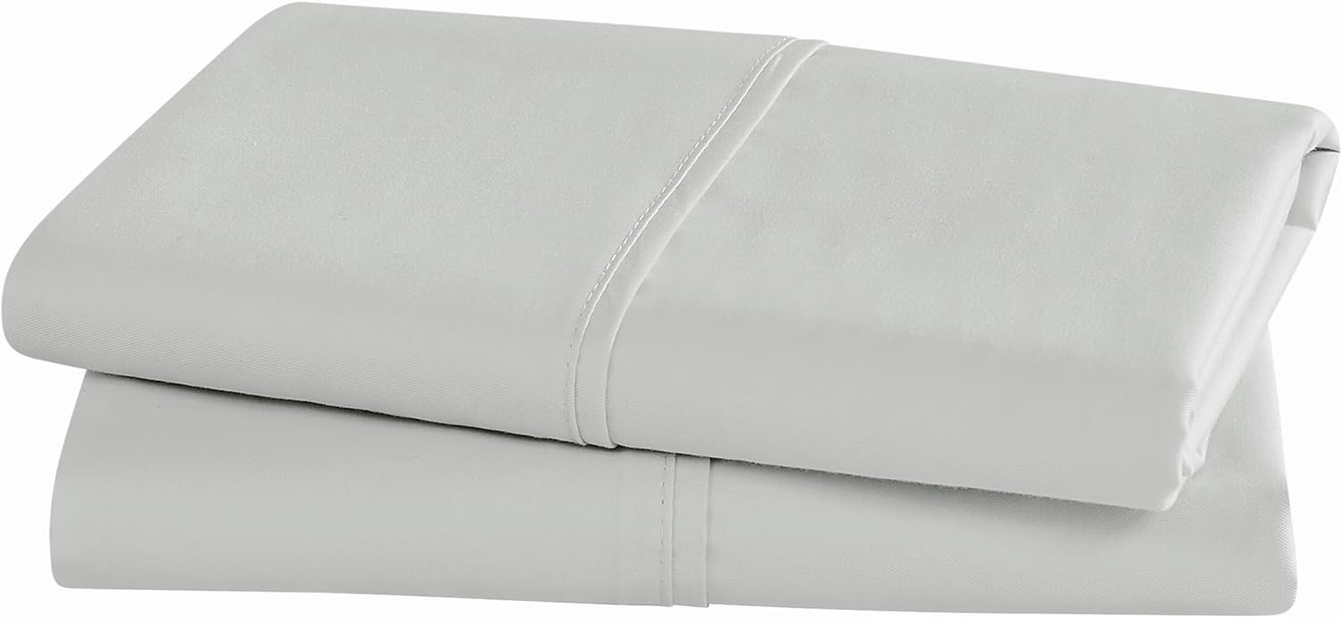 Vince Camuto 400TC Percale Light Blue King Pillowcase Pair, Solid Themed, for Men and Women, Oeko-TEX Certified Confidence