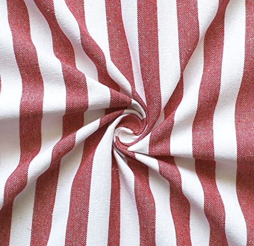 Image of AIRWILL, 200GSM Handloom Cotton Double Bedsheet with 2 Pillow Covers (Candy Stripe Red)