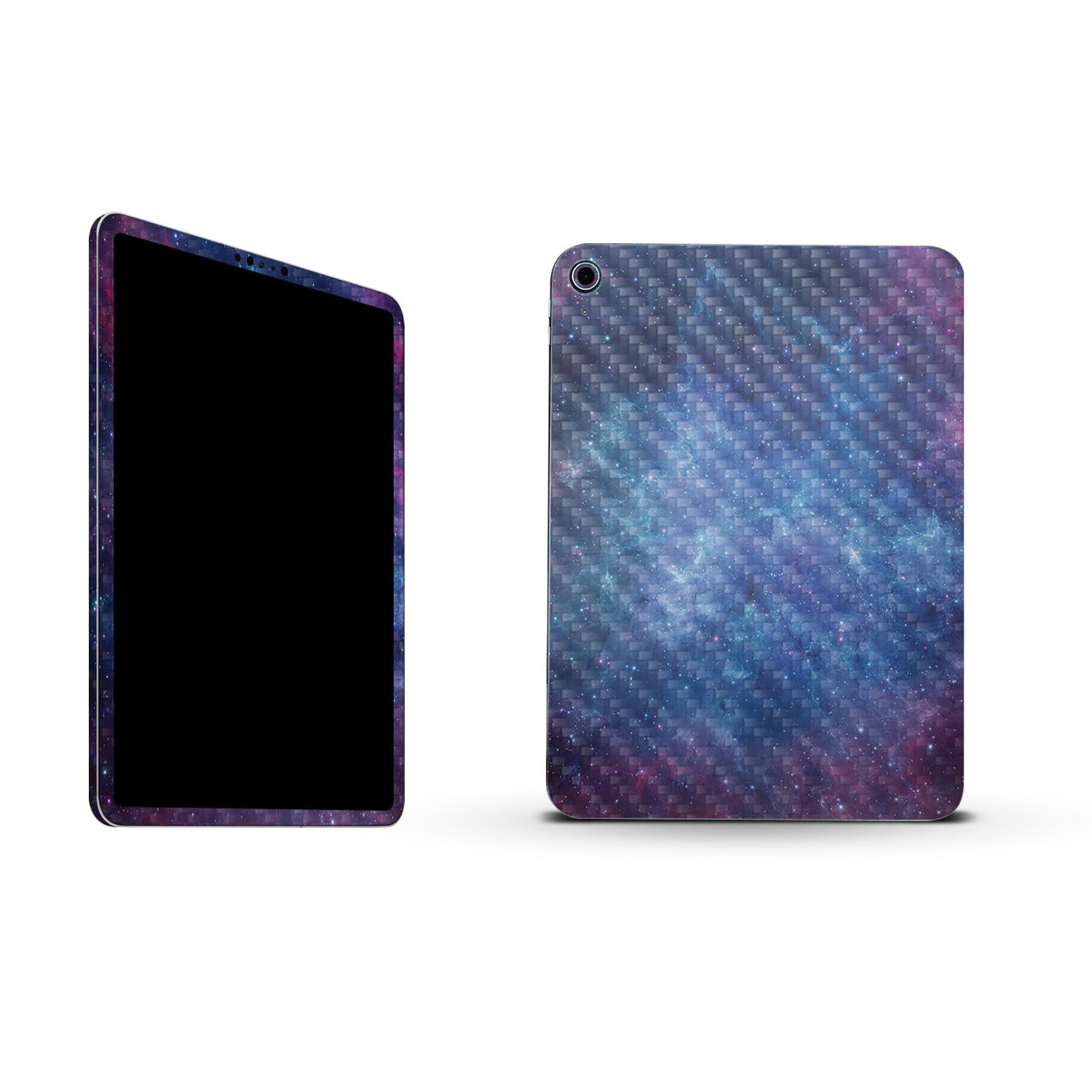 MightySkins Carbon Fiber Skin Compatible with Apple iPad 10.9" 10th Gen (2022) Full Wrap Kit - Nebula | Protective, Durable Textured Carbon Fiber Finish | Easy to Apply | Made in The USA