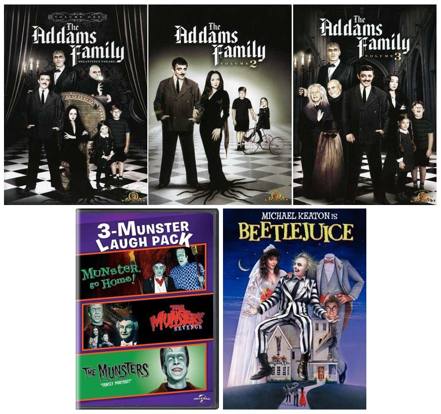 The Addams Family - The Complete Series 1,2 & 3 + Munster, Go Home! / The Munsters' Revenge / The Munsters: Family Portrait & Beetlejuice [DVD]