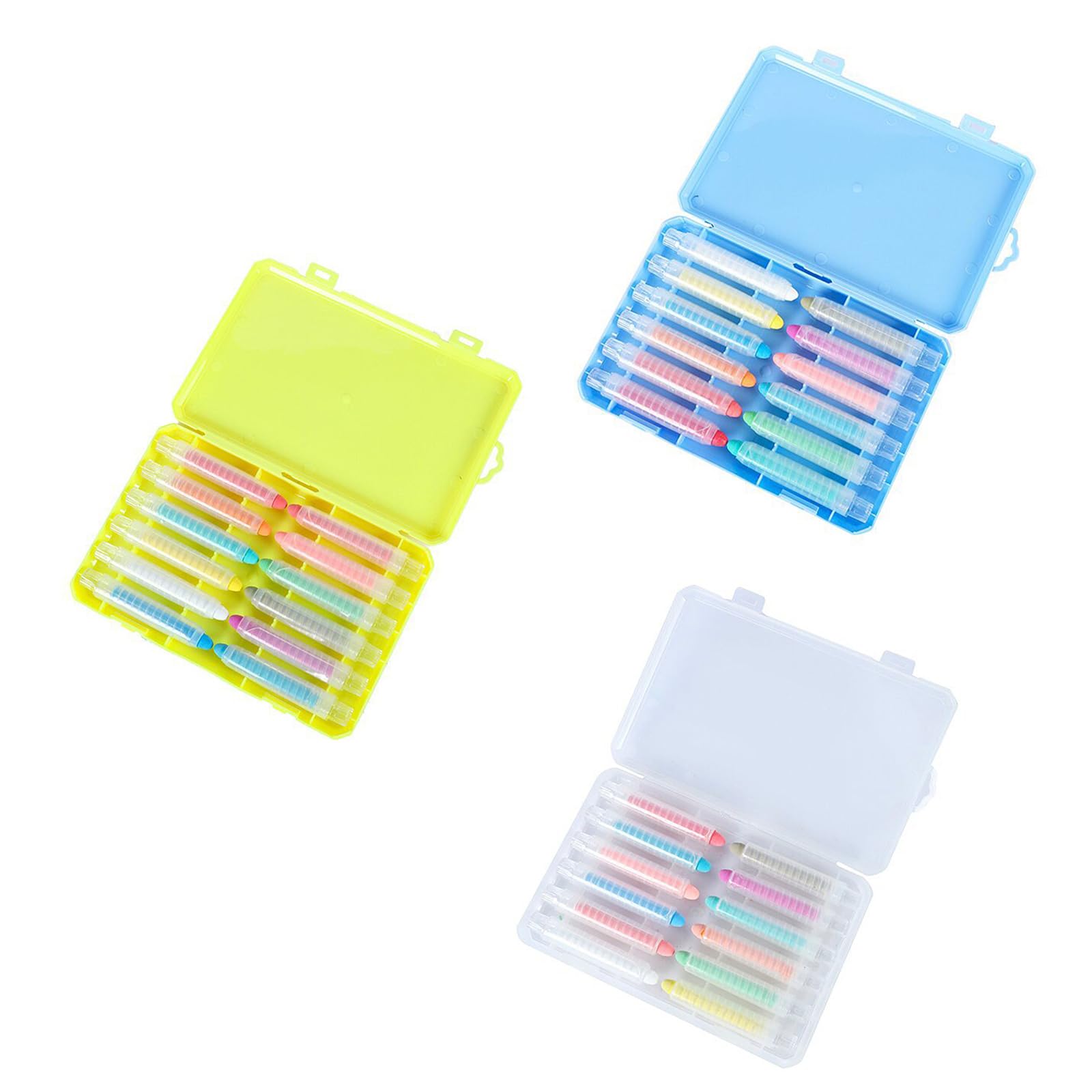 Set Premium di Gessi Solubili in Acqua Senza Polvere per Uso Educativo in Classe e a Casa Con 3 Scatole Colorate Opzionali