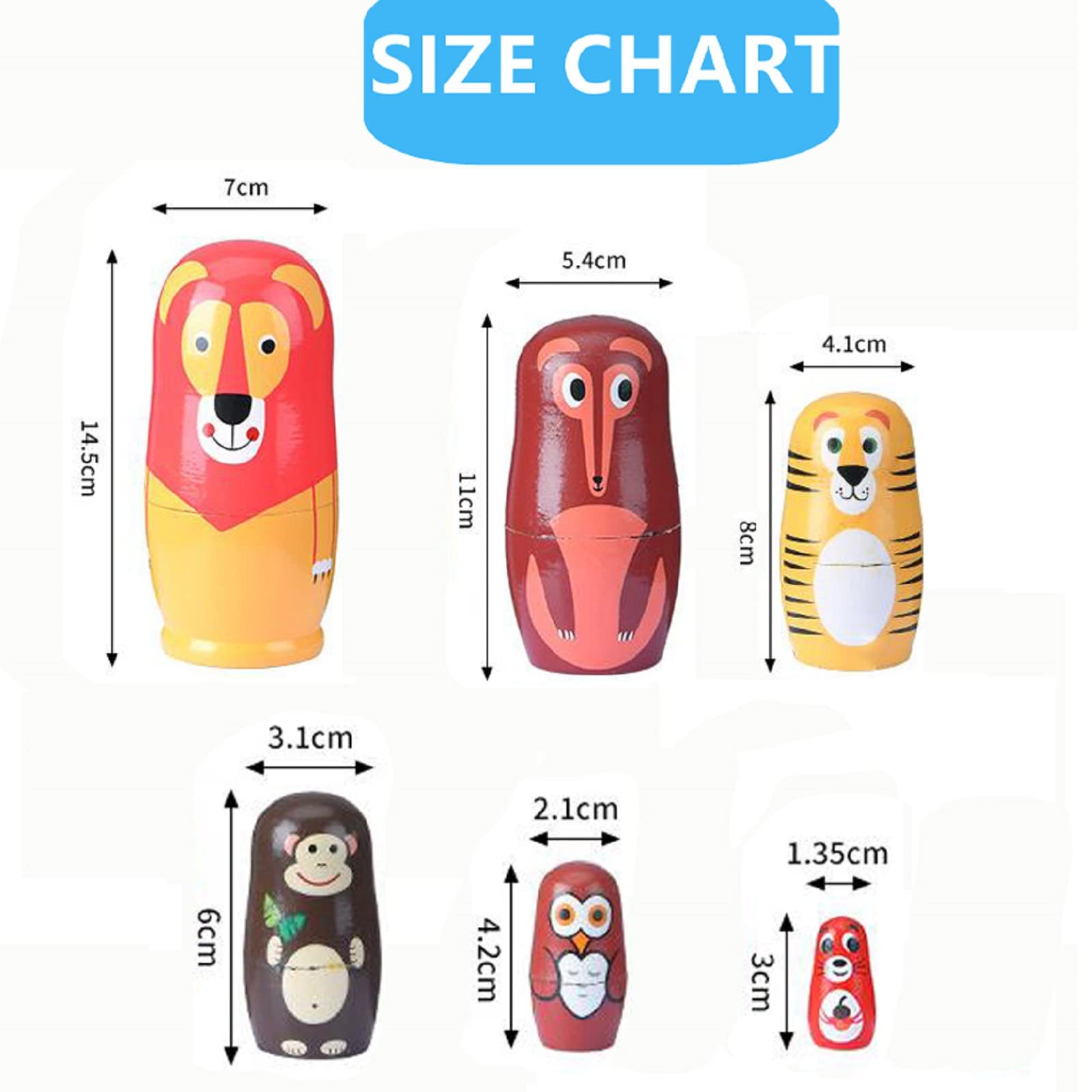 Amazon.co.jp: ロシアの入れ子人形 マトリョーシカ 木製スタッキング