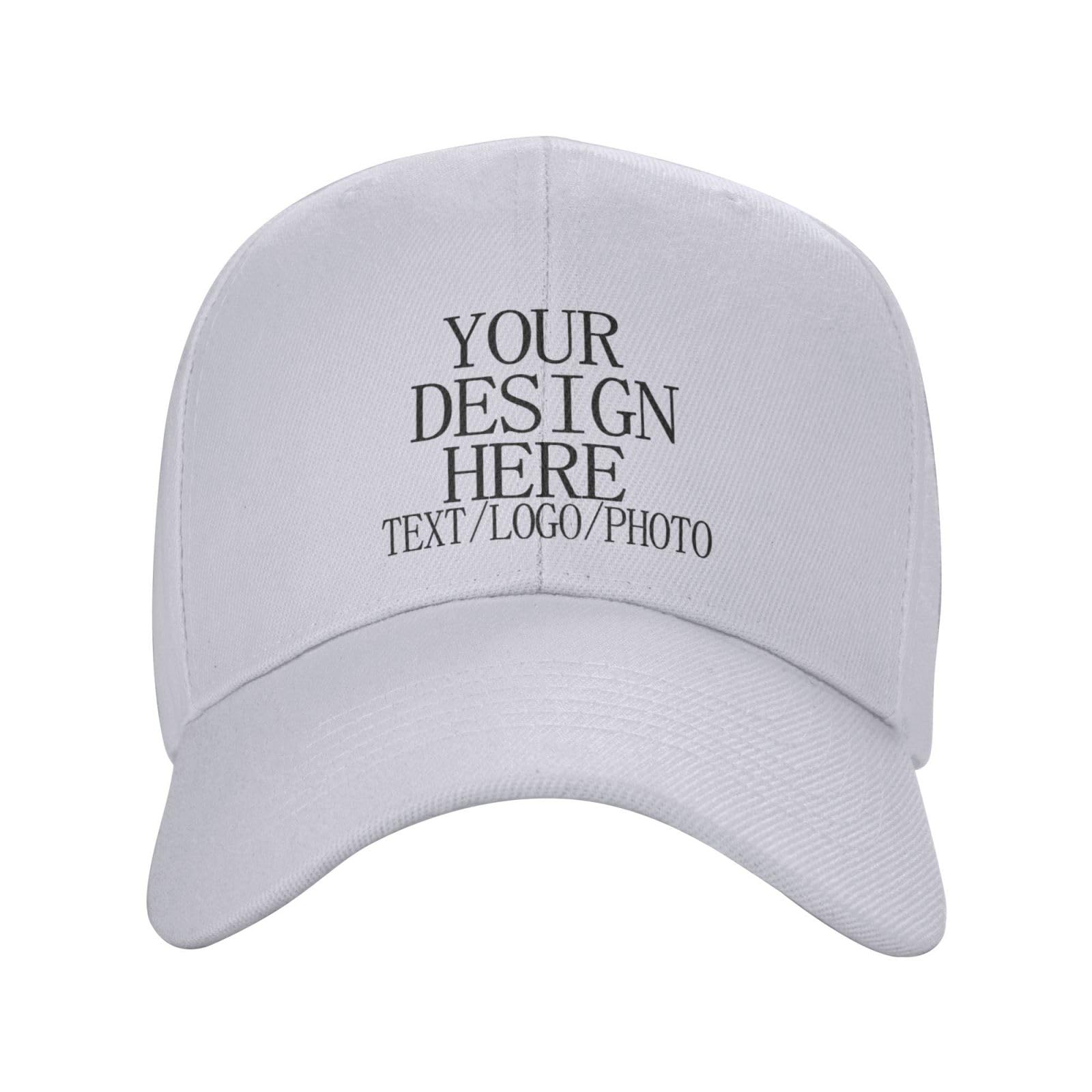 Bulk Custom Baseball Cap with Logo Photo Personalised Hat Mesh Trucker Cap Breathable Sun Protection Customised Gifts for for Men Women Outdoor Sports Funny Fitted Cap Travel-Friendly
