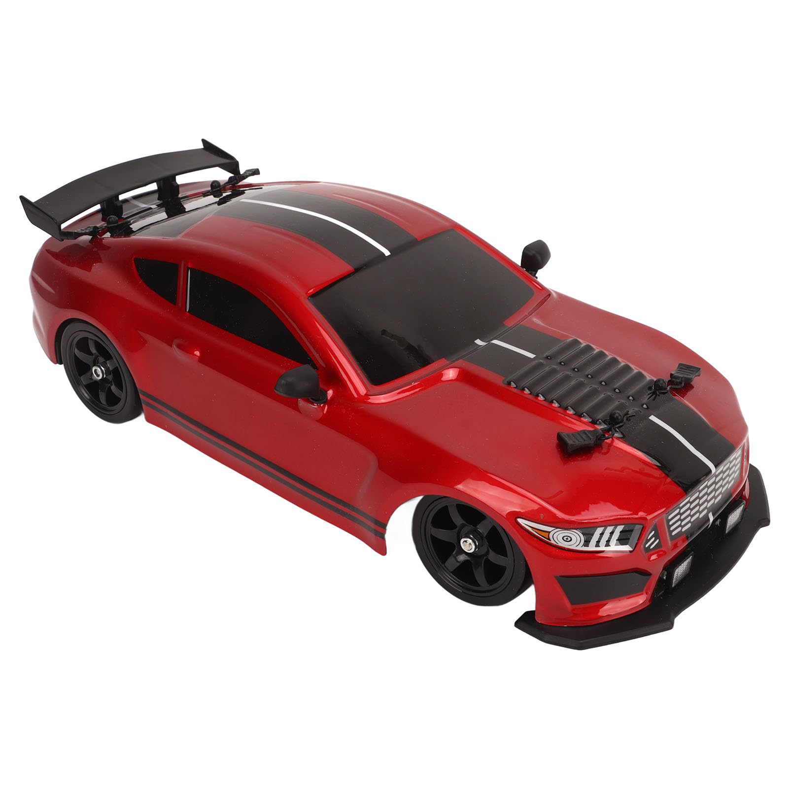 BuyWeek Macchina Telecomandata, 1/16 2.4 Ghz Auto Telecomandata 18km/h Auto RC con Luci a LED per Bambini Adulti (Doppie Batterie)