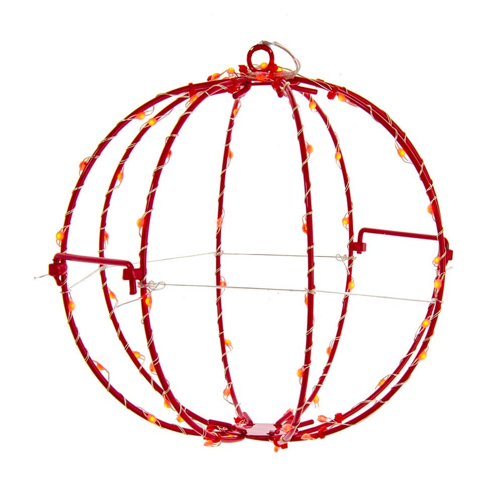 Sphère lumineuse rouge Kurt S. Adler pour rompre la monotonie