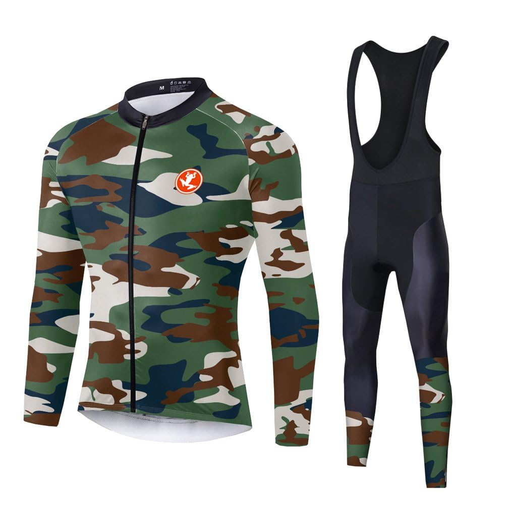UGLY FROG Abbigliamento Magliette Set Inverno Termico Vello Antivento Maglia Lunga e Pantaloni Completo Ciclismo Uomo Invernale KXITCXHB14