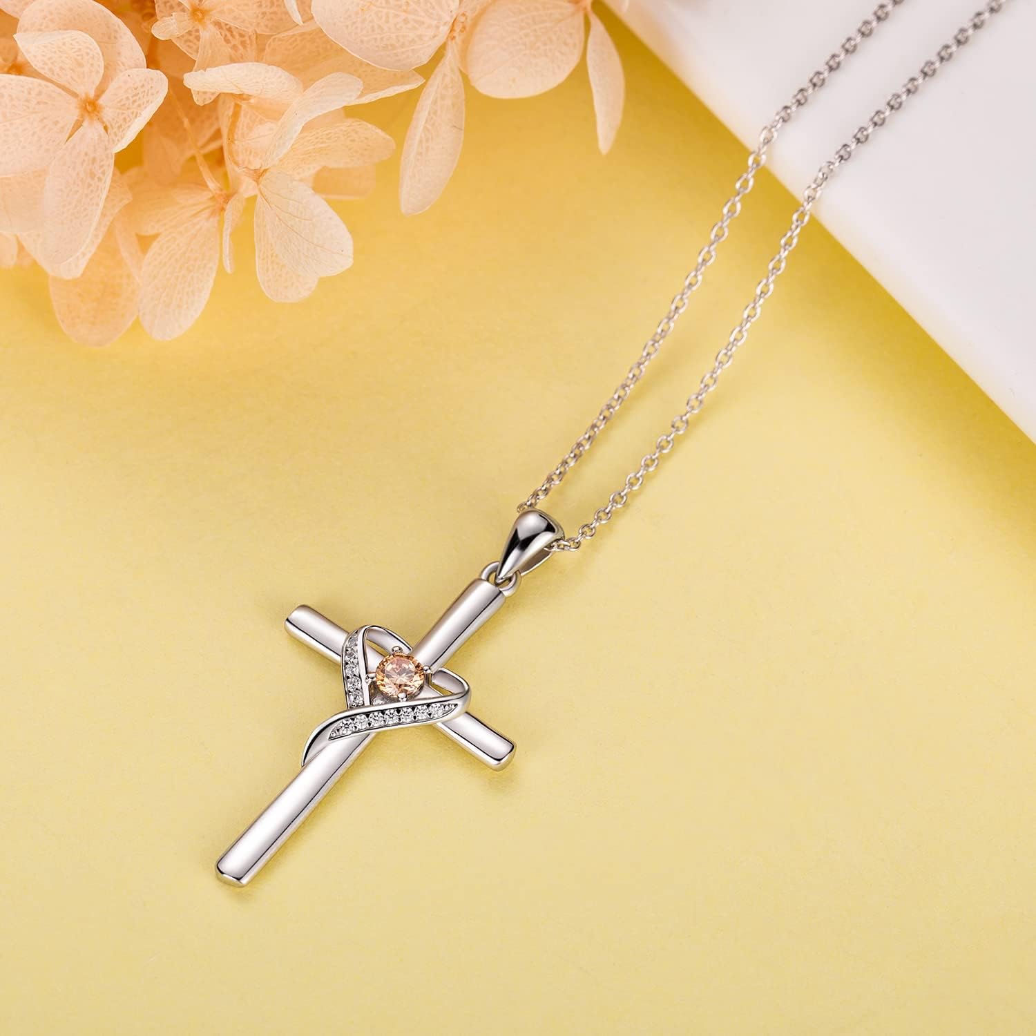 AmorAime 925 Sterling Silver Cross Necklace for Women Heart Necklaces for Mother for Festival, Vacation or Holiday - Image 5