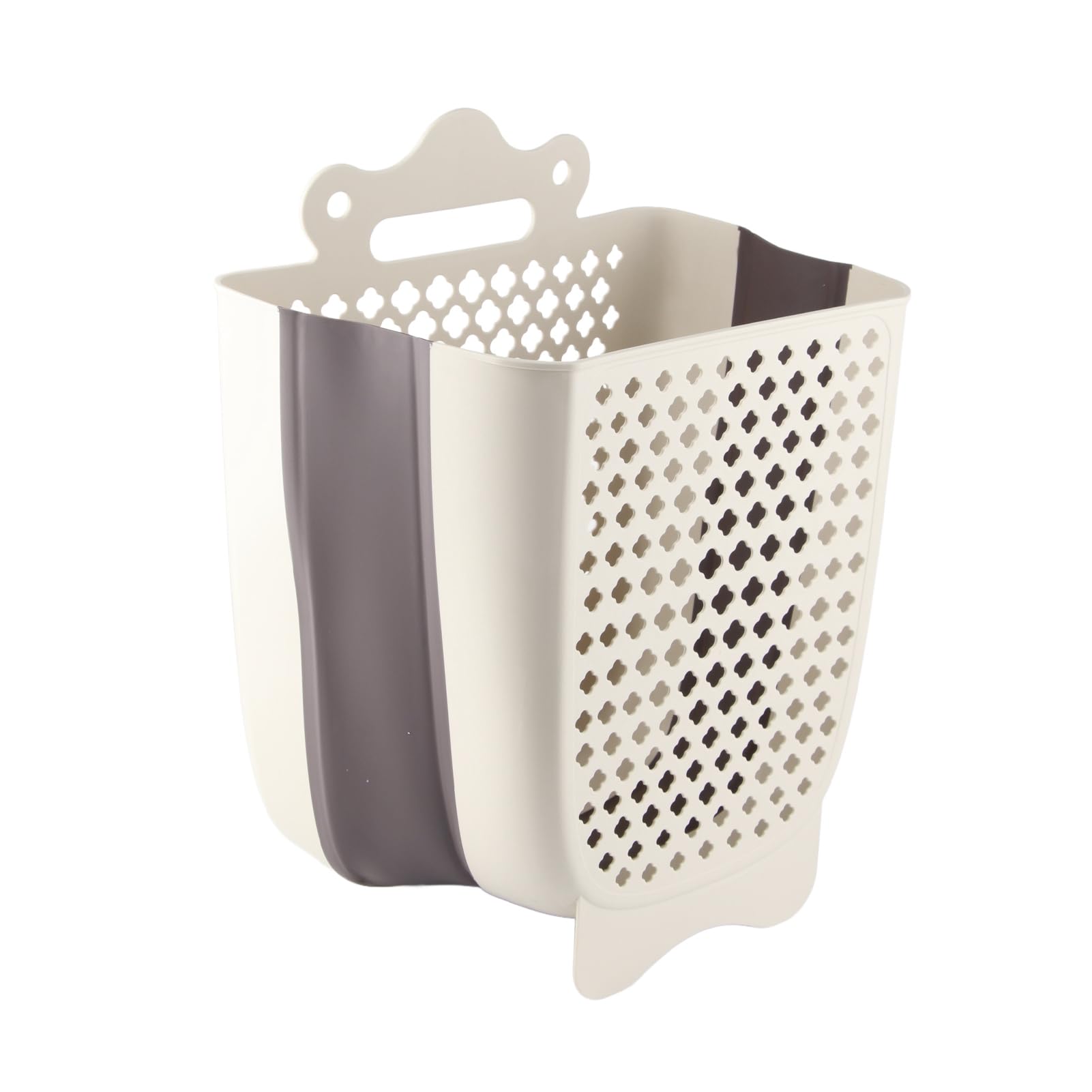 Cesto per Biancheria Appeso in Plastica, Cesto per Vestiti Sporchi Pieghevole Salvaspazio con Design a Parete, per Armadio WC del Bagno (Grande)