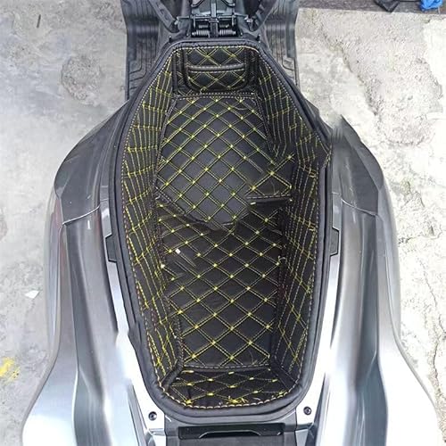 オートバイFit for PCX160 ADV160 KF47 KF54 用リアトランクライナー プロテクター オートバイ シート バケットパッド 保護パッド for PCX 160 ADV 160 2018-2024 (Black+Gold)