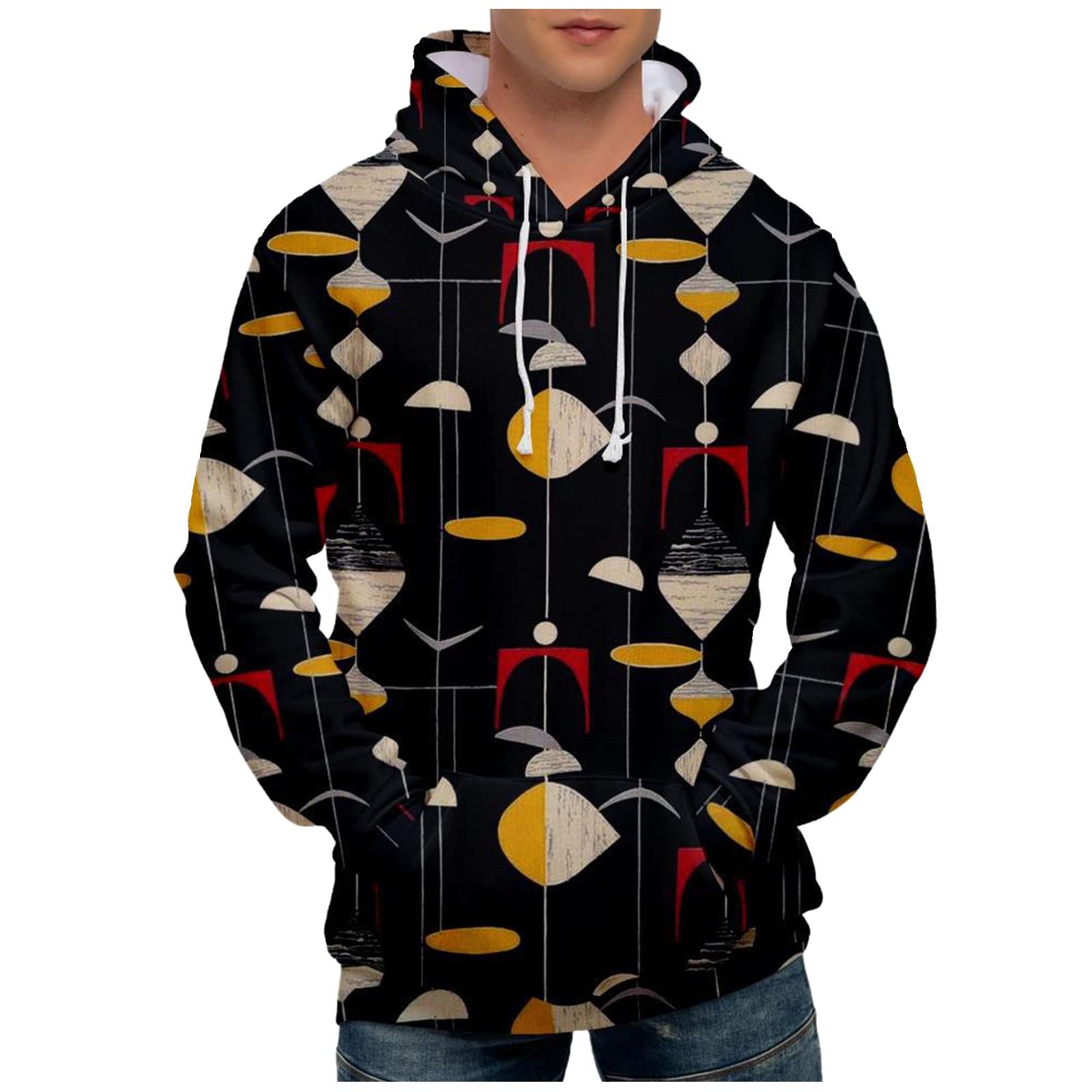 Shineshae Hoodie for Men Pullover Fall Crewnecked Favorite Oversized Men's Pullover 2022