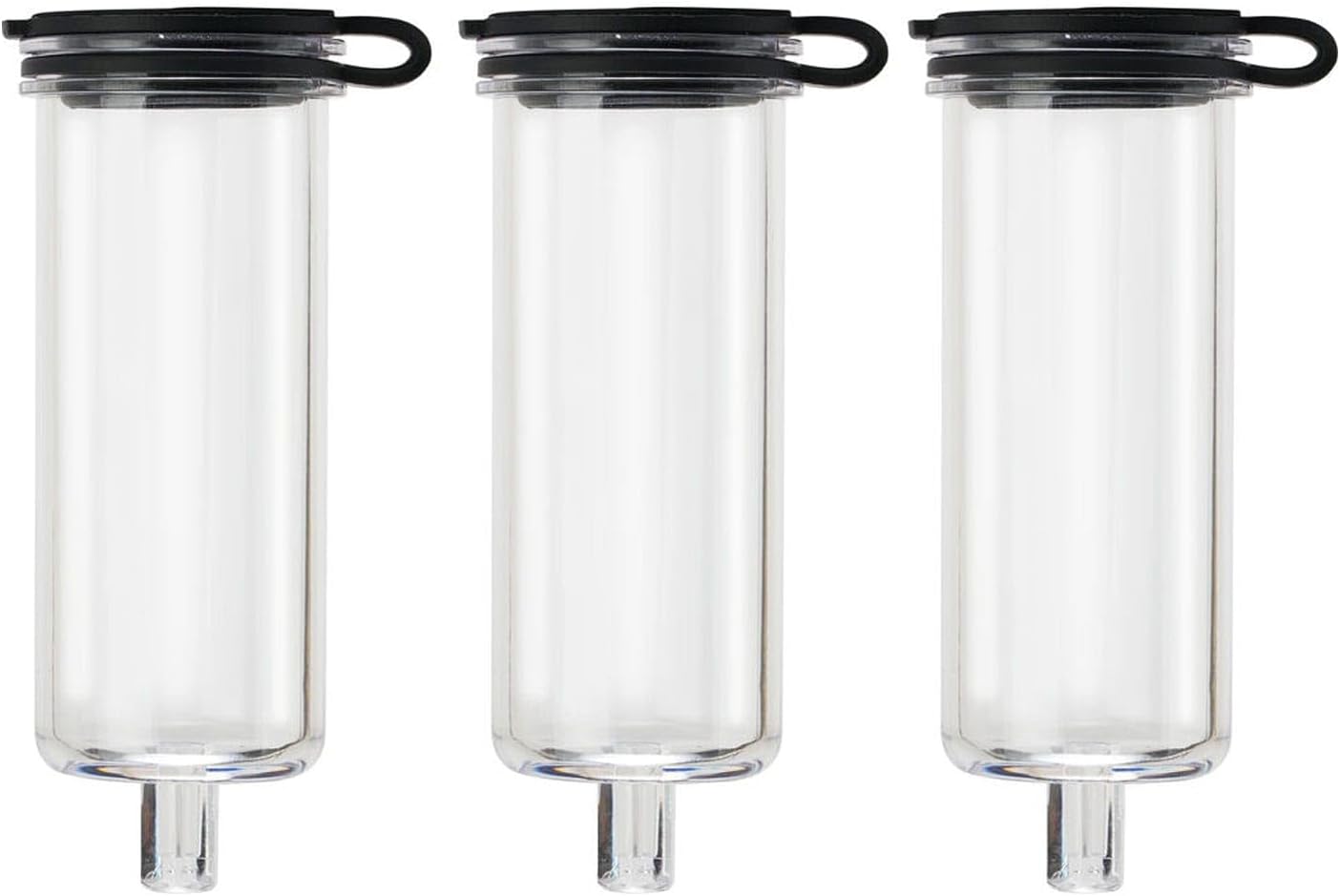 Fix It Sticks Parts Holders - Pack of 3 - Versatile All-Purpose Durable Polycarbonate Transparent Protective Tubes with Rubber Lid for Storing Brushes, Tools & Spare Parts - Work with FIS Bit Holders
